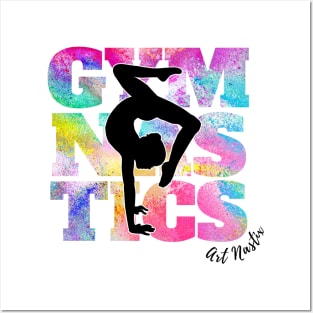 Art Nastix Gymnastics Silhouette Design - 1 Posters and Art